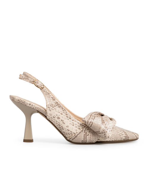 Zapatilla Beige Víbora Slingback 354702